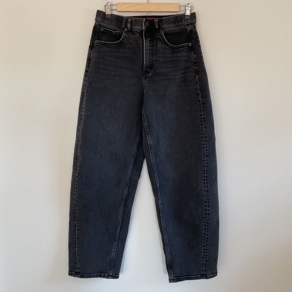 Spanx Spanxshape Authentic 360 Barrel Leg Jeans M Tall Carbon Sculpting Shaping